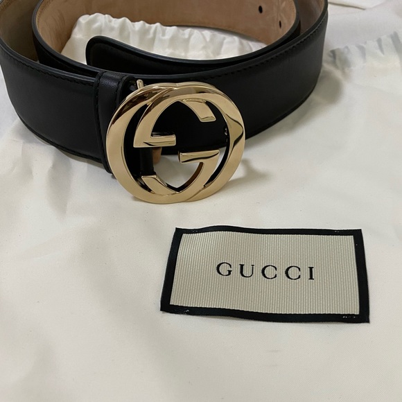 Gucci Interlocking G leather belt size 85 - Picture 1 of 4
